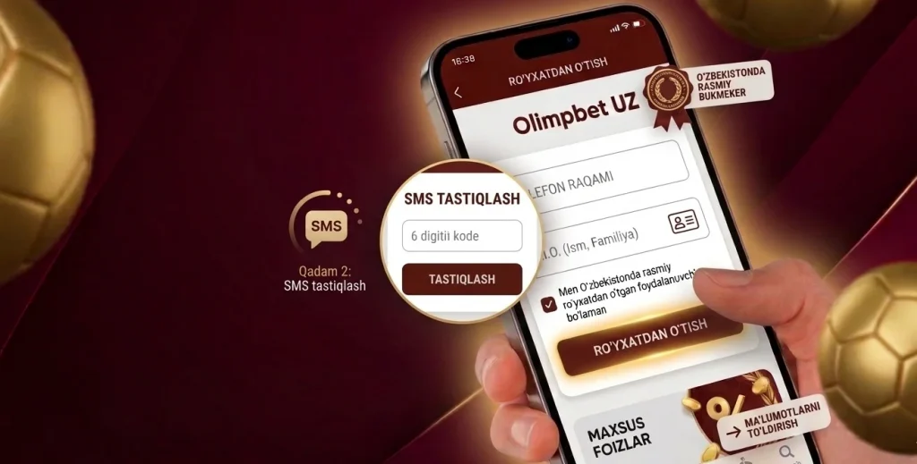 Olimpbet ro'yxatdan o'tish